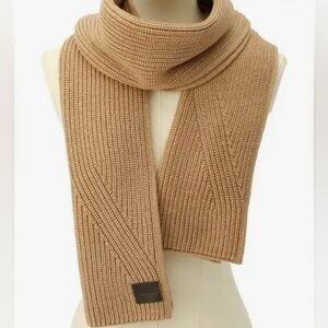NWT ALL SAINTS TRAVELING RIB KNIT SCARF CORTINA BEIGE
